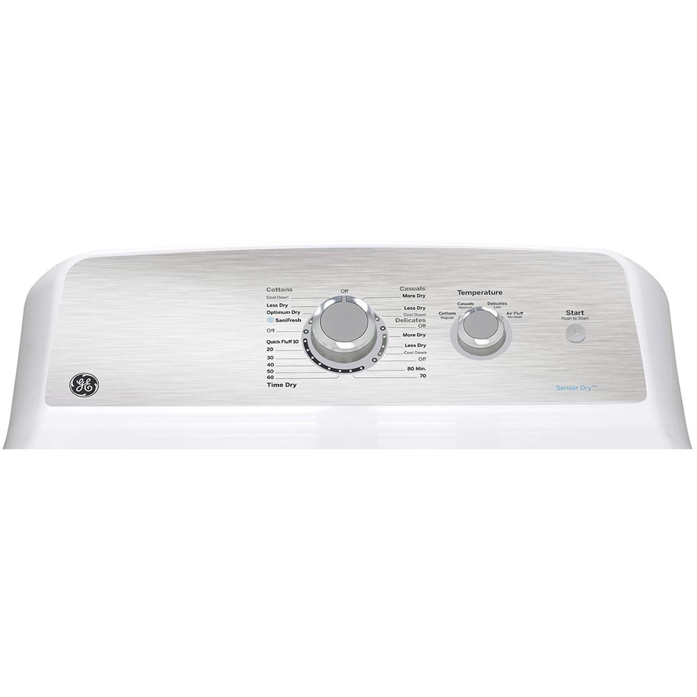 GE - 7.2 cu. Ft Gas Dryer in White - GTD40GBMRWS