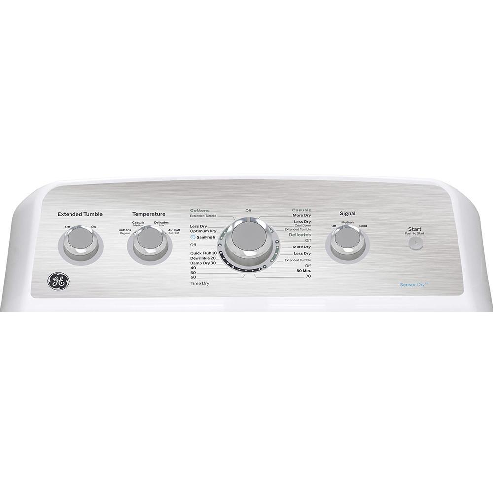 GE - 7.2 cu. Ft Gas Dryer in White - GTD45GBMRWS