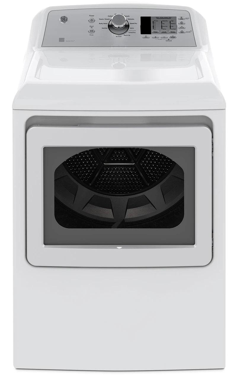 GE - 7.4 cu. Ft Electric Dryer in White - GTD65EBMKWS