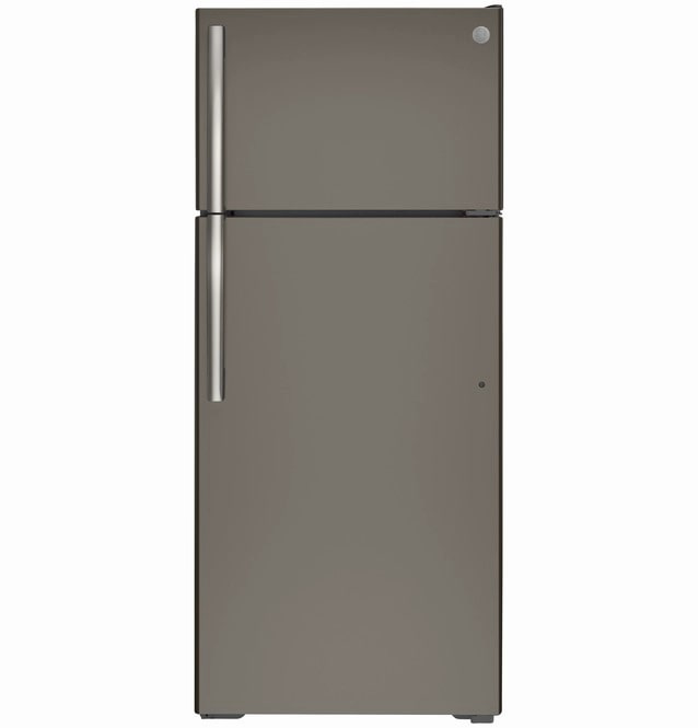 GE - 28 Inch 17.5 cu. ft Top Mount Refrigerator in Grey - GTE18GMNRES