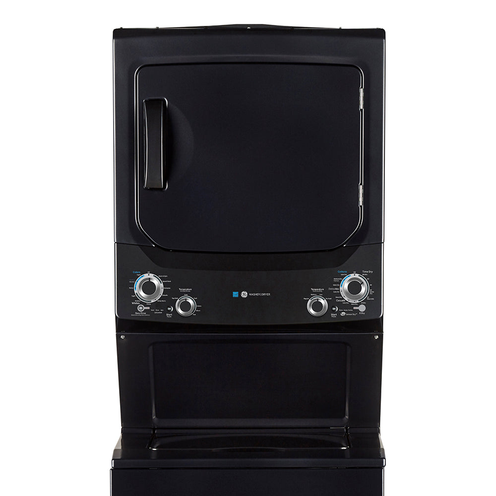 GE - 4.5 cu. Ft. Washer and 5.9 cu. Ft. Dryer Unitized Spacemaker Laundry Stacker - GUD37EEMNDG