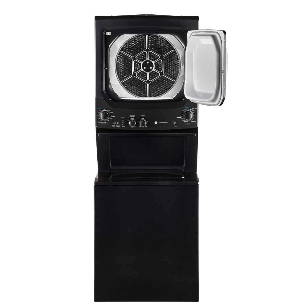 GE - 4.4 cu. Ft. Washer and 5.9 cu. Ft. Dryer Unitized Spacemaker Laundry Stacker - GUD37ESMMDG