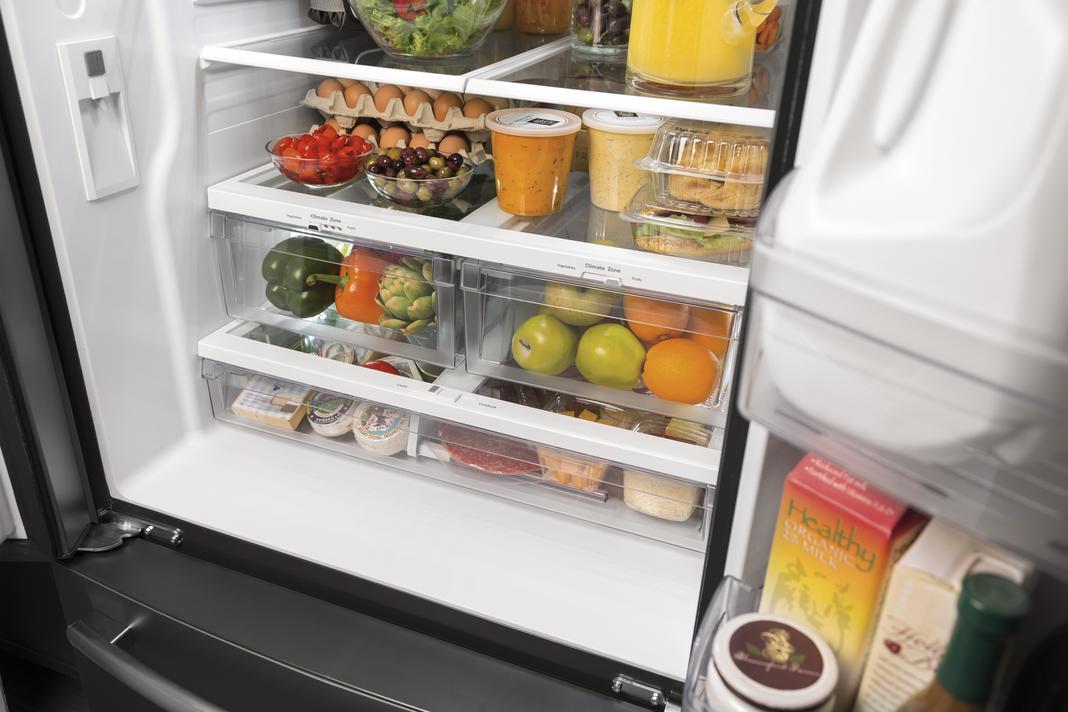 GE - 32.75 Inch 18.6 cu. ft French Door Refrigerator in Black - GWE19JGLBB