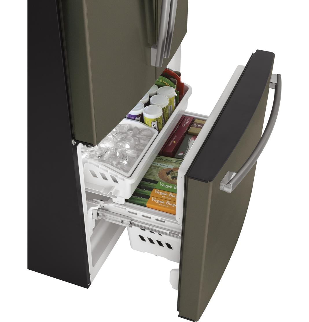 GE - 32.75 Inch 18.6 cu. ft French Door Refrigerator in Grey - GWE19JMLES