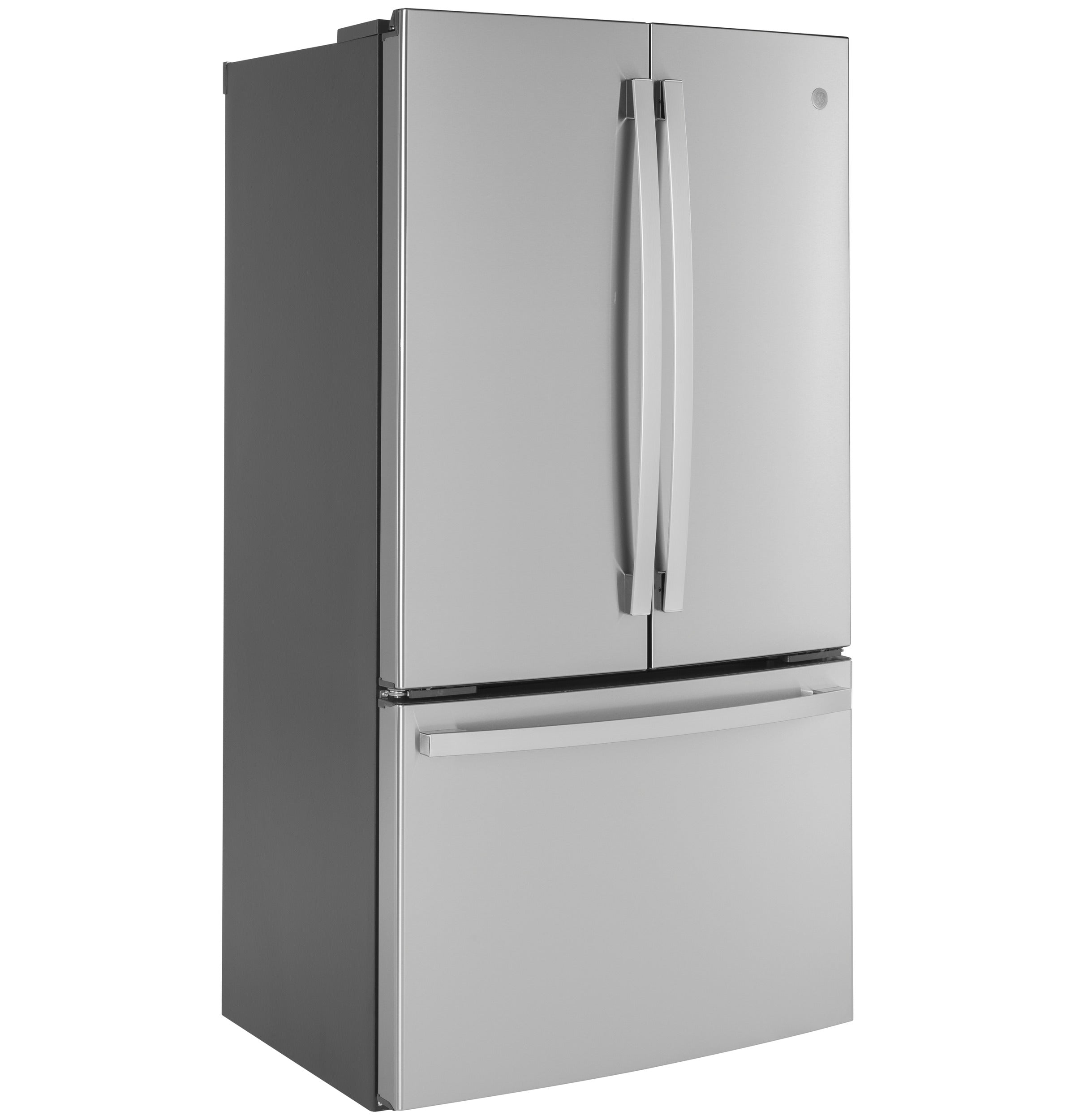 GE - 35.5 Inch 23.1 cu. ft French Door Refrigerator in Stainless - GWE23GYNFS