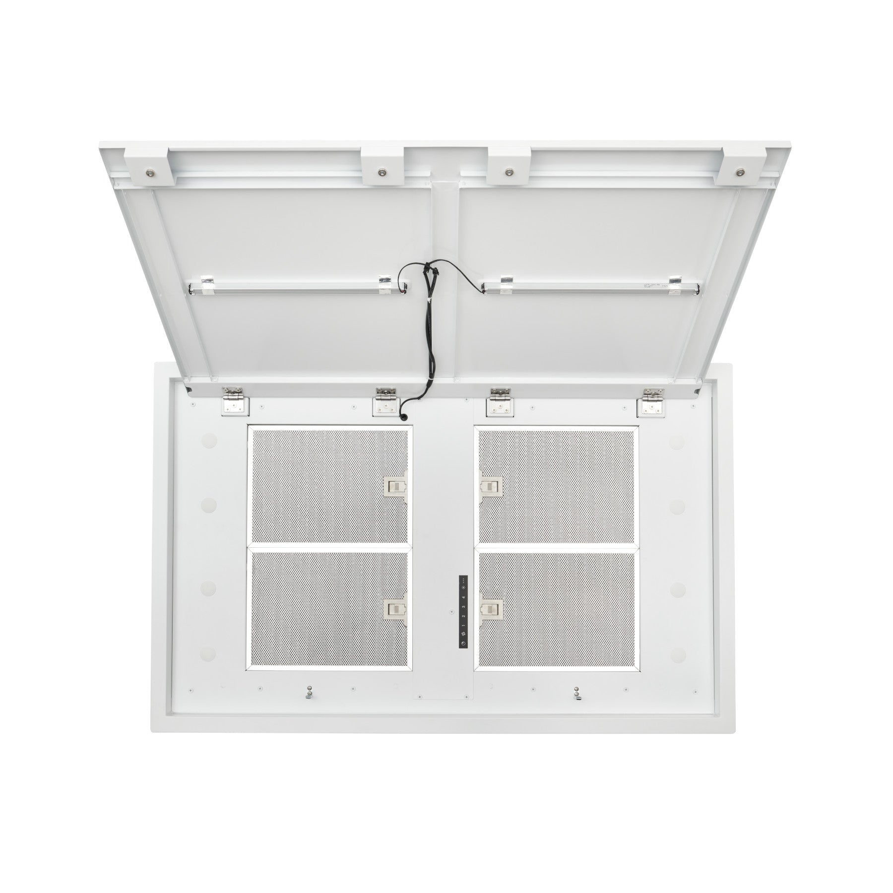 Best - 43.31 Inch Ceiling Mounted Range Hood Vent in White - HBC143EWH