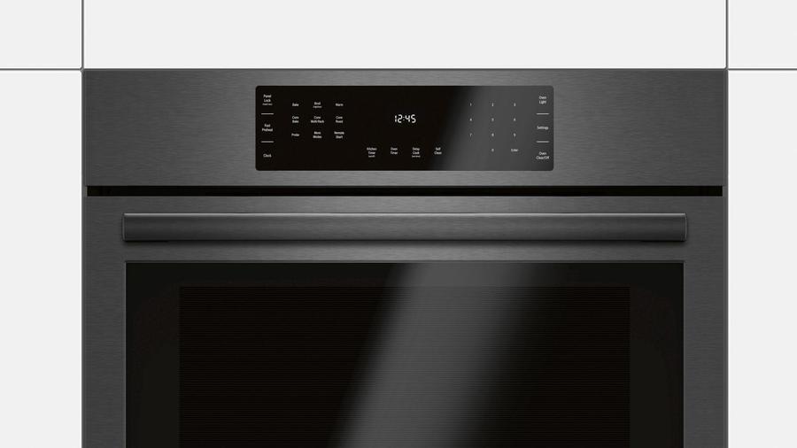 Bosch - 4.6 cu. ft Single Wall Oven in Black - HBL8443UC