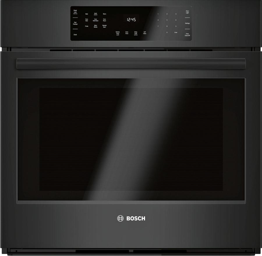 Bosch - 4.6 cu. ft Single Wall Oven in Black - HBL8463UC