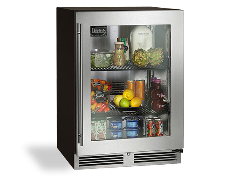 Perlick - 23.875 Inch 5.2 cu. ft Built In / Integrated Undercounter Refrigerator in Stainless - HC24RB-3-3L