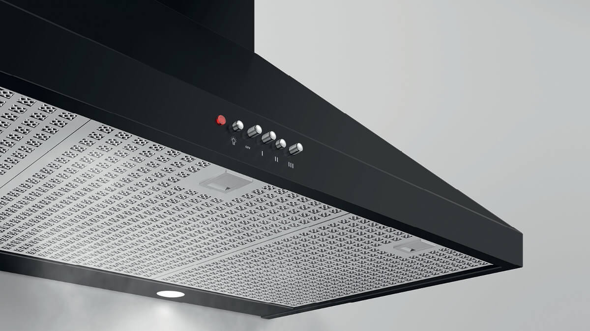 Fisher Paykel - 29.75 Inch 600 CFM Wall Mount and Chimney Range Vent in Black - HC30PCB1