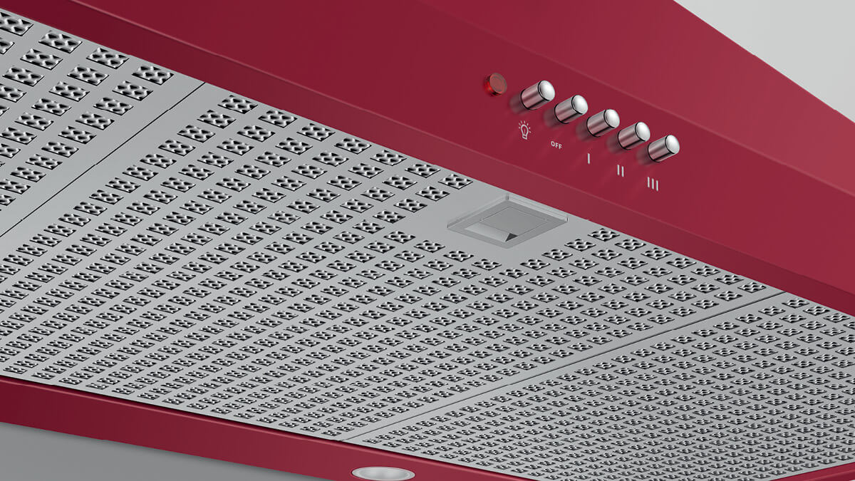 Fisher Paykel - 29.75 Inch 600 CFM Wall Mount and Chimney Range Vent in Red - HC30PCR1