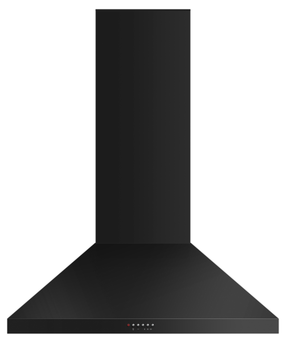 Fisher Paykel - 35.375 Inch 600 CFM Wall Mount and Chimney Range Vent in Black - HC36PCB1