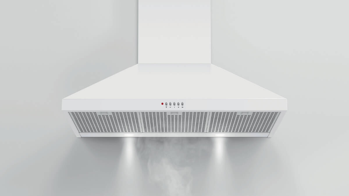 Fisher Paykel - 35.375 Inch 600 CFM Wall Mount and Chimney Range Vent in White - HC36PCW1