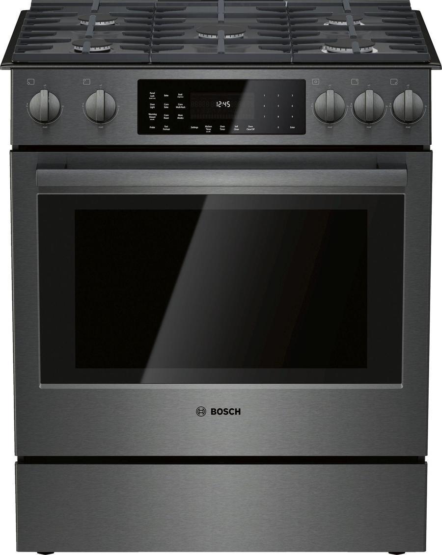 Bosch - 4.8 cu. ft Gas Range in Black Stainless - HGI8046UC