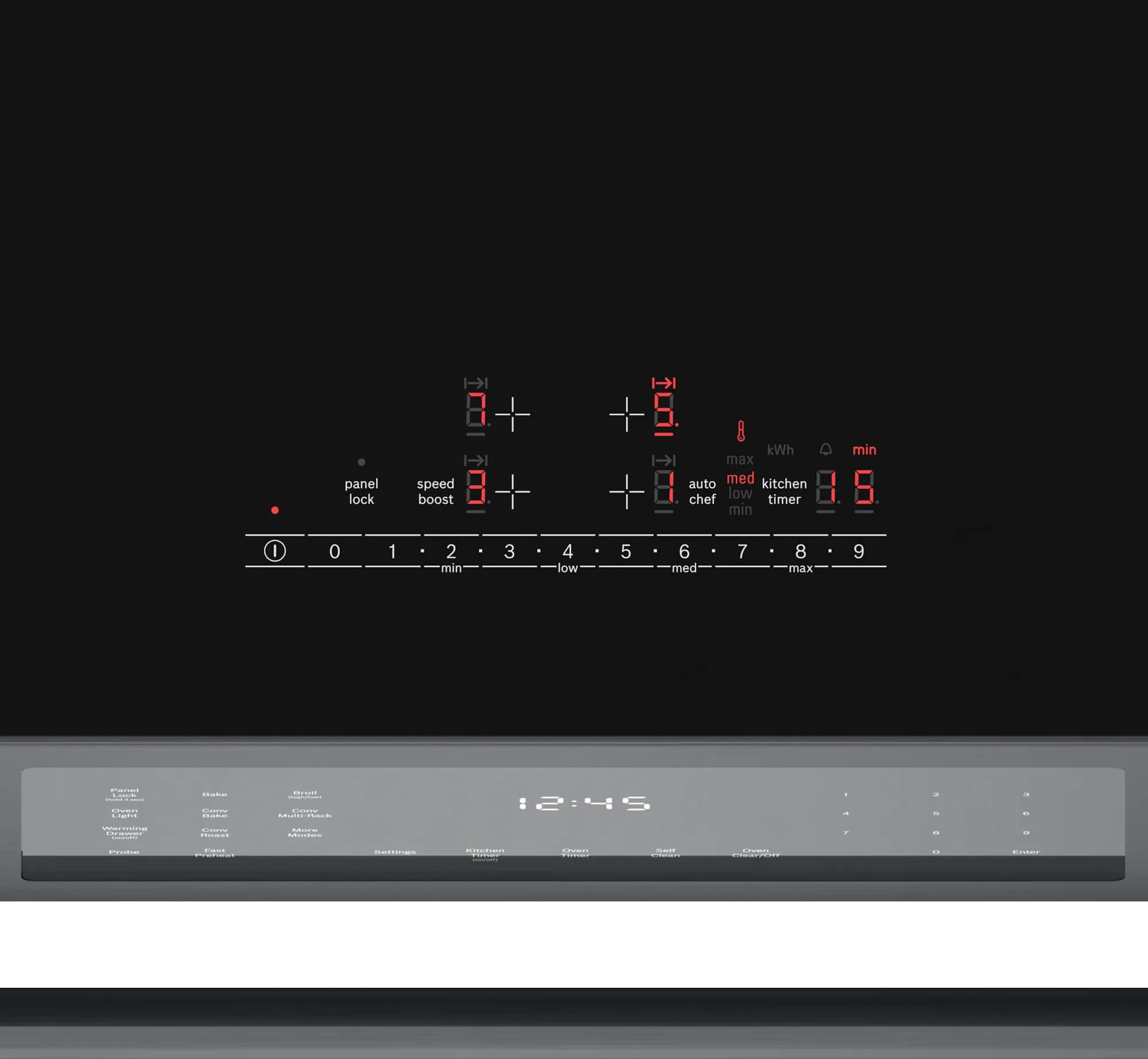 Bosch - 4.6 cu. ft Induction Range in Black Stainless - HII8047C