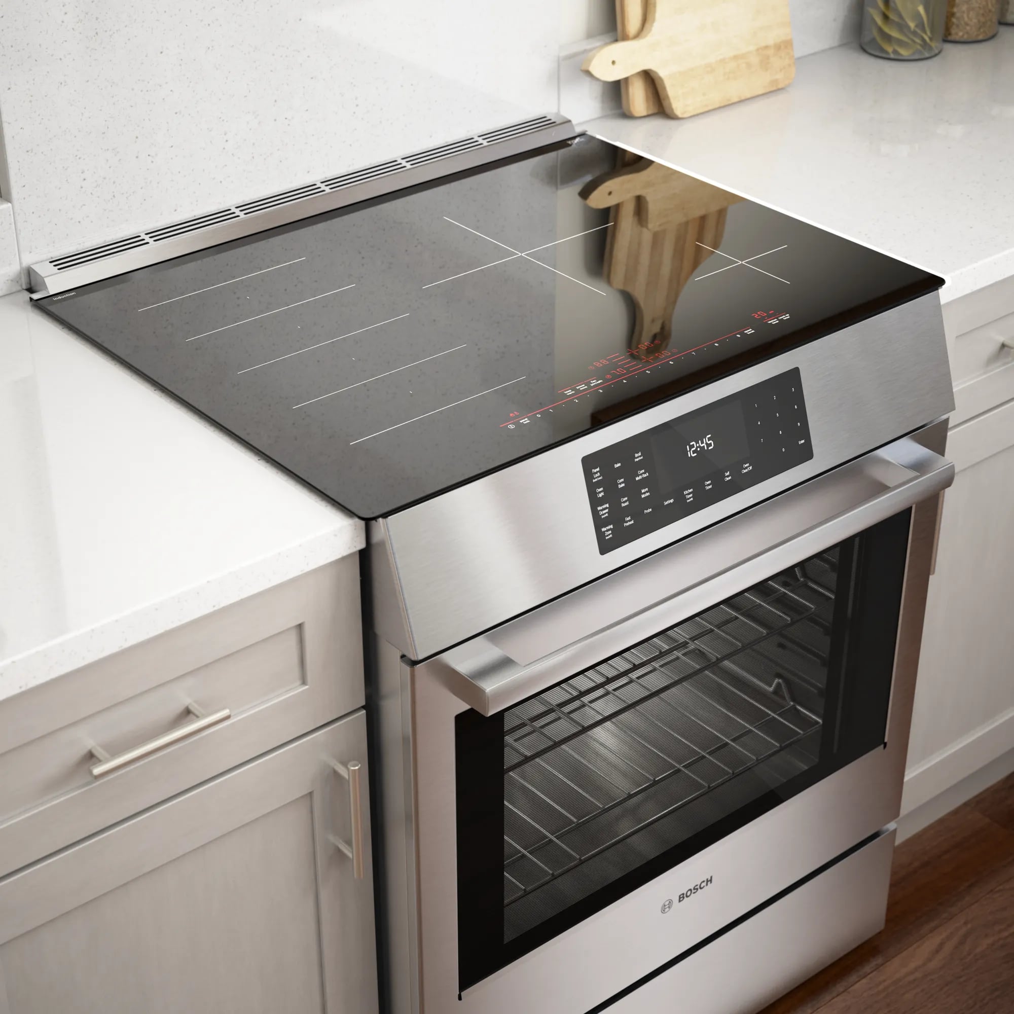 Bosch - 4.6 cu. ft Induction Range in Stainless - HIIP057C