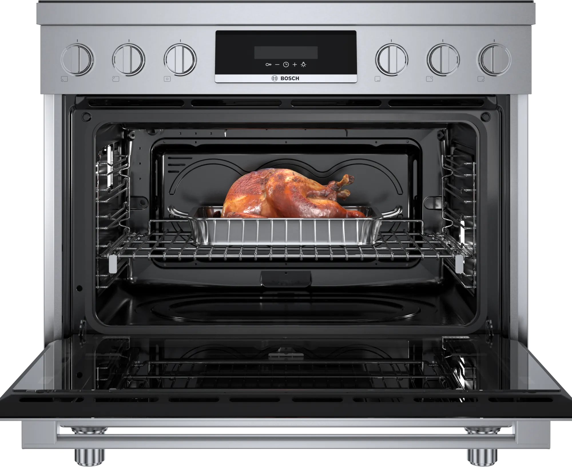 Bosch - 3.7 cu. ft Induction Range in Stainless - HIS8655C