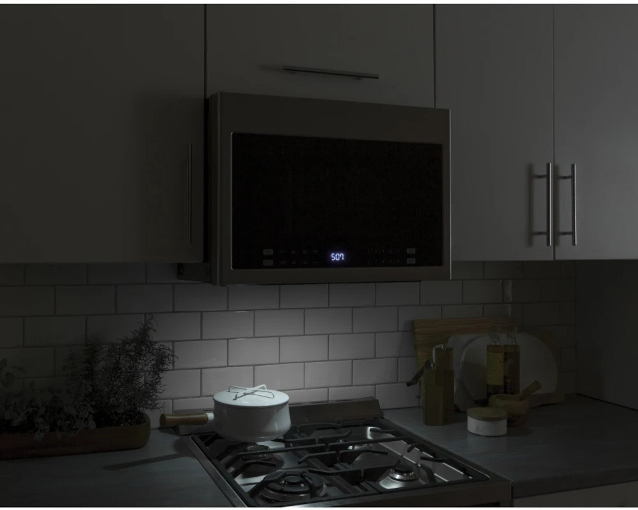 Haier - 1.4 cu. Ft Over the range Microwave in Stainless - HMV1472BHS