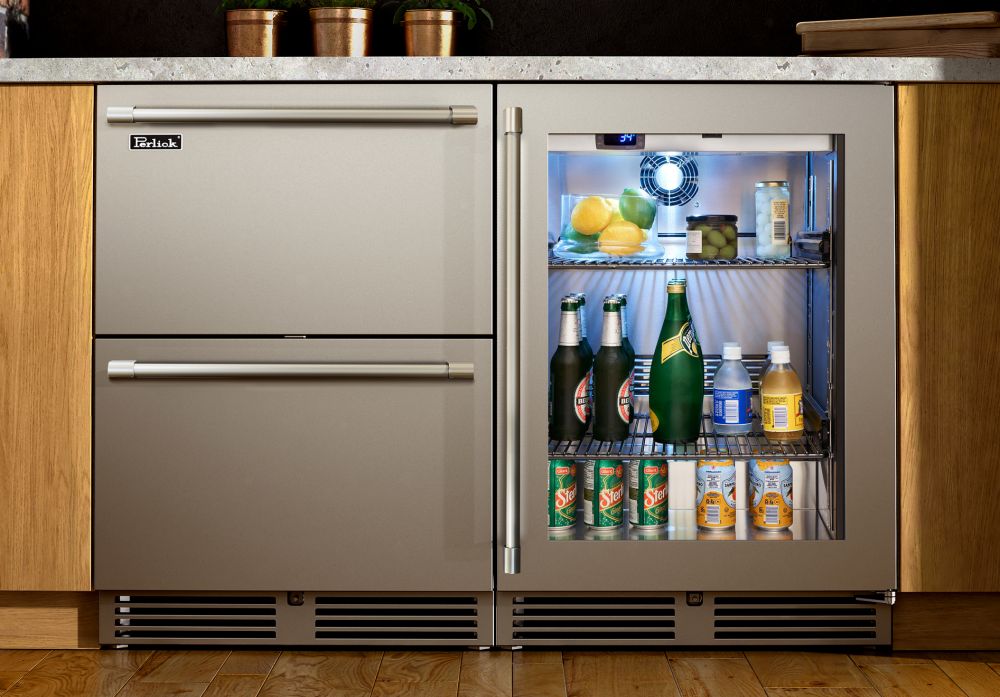 Perlick - 23.875 Inch 5.2 cu. ft Built In / Integrated Undercounter Refrigerator in Panel Ready - HP24RS-3-4R