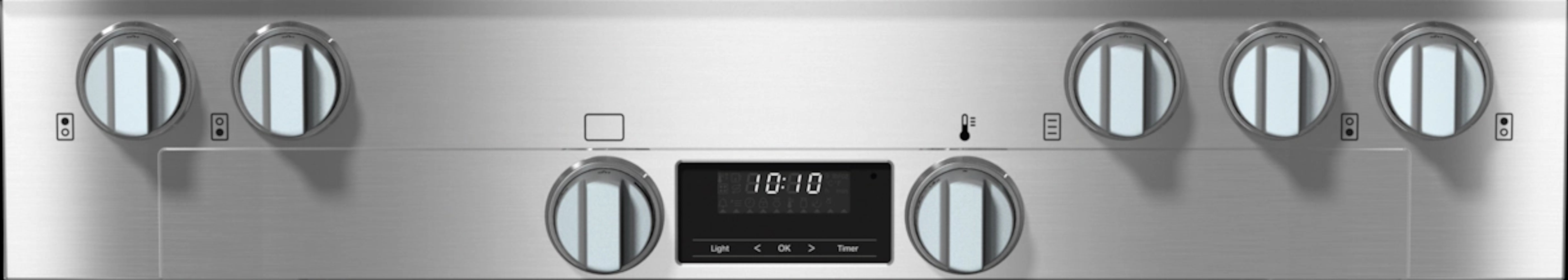 Miele - 5.8 cu. ft Gas Range in Stainless - HR 1136-3 G AG GD