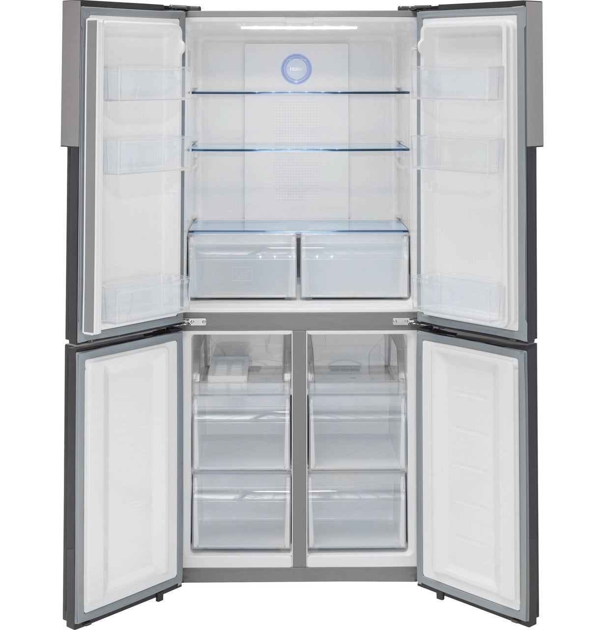 Haier - 32.75 Inch 16.4 cu. ft French Door Refrigerator in Stainless - HRQ16N3BGS