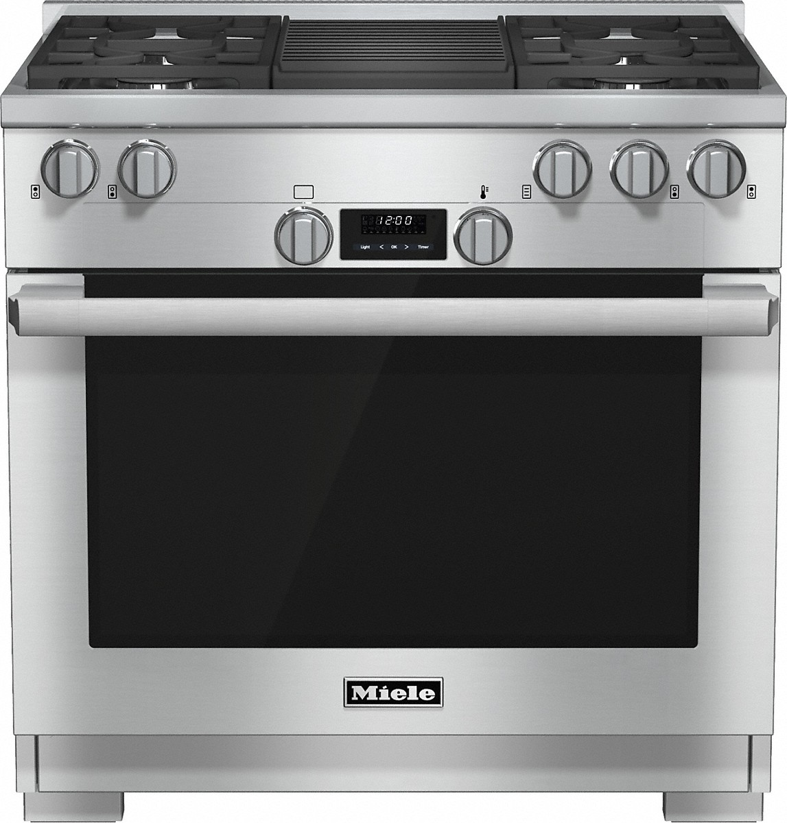 Miele - 5.8 cu. ft Gas Range in Stainless - HR 1135-1 G