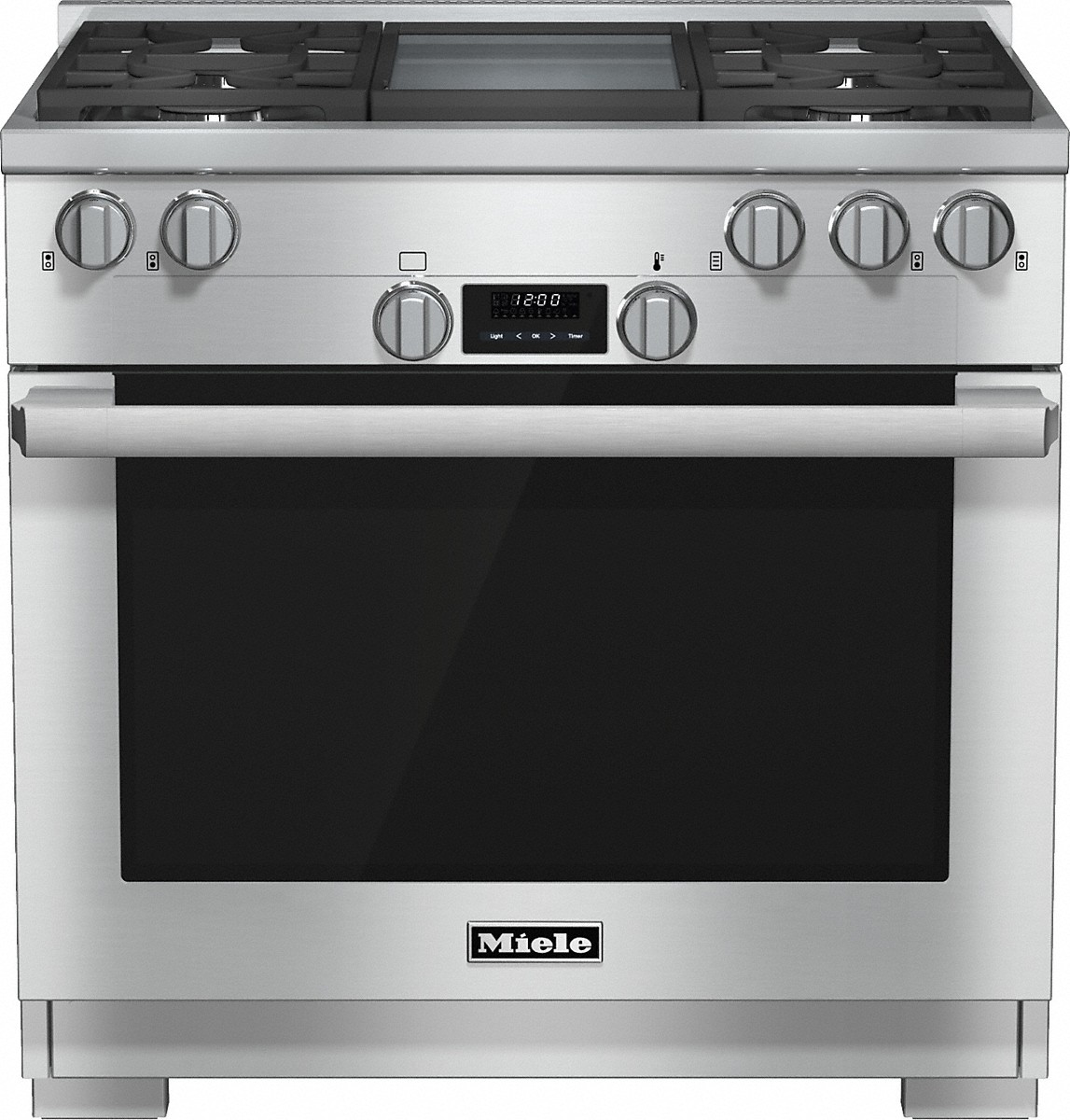 Miele - 5.8 cu. ft Gas Range in Stainless - HR 1136-1 LP