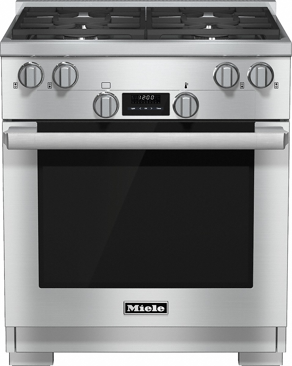 Miele - 4.6 cu. ft Dual Fuel Range in Stainless - HR 1724 G