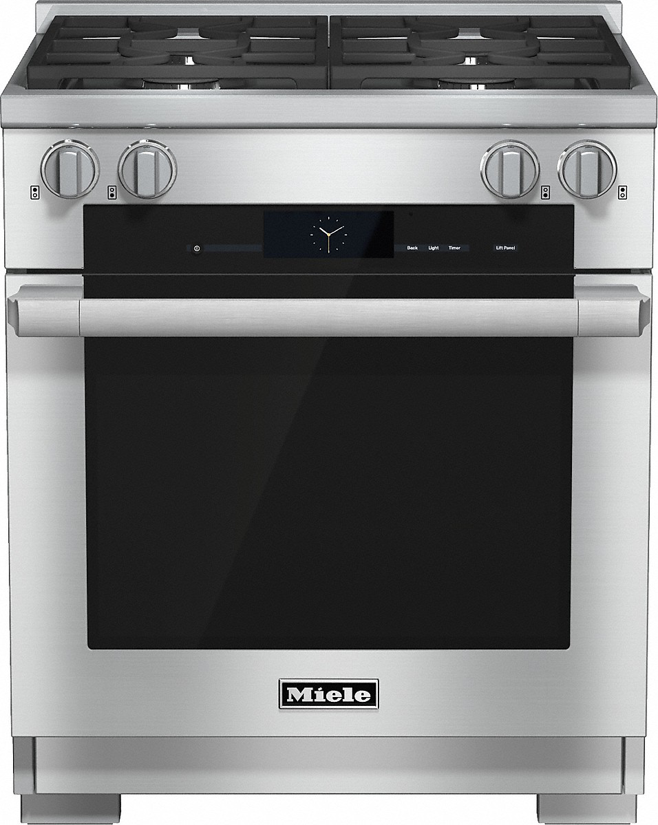 Miele - 4.6 cu. ft Dual Fuel Range in Stainless - HR 1924-2 G