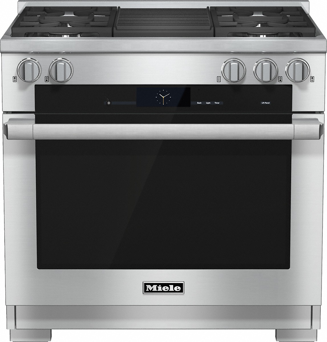 Miele - 5.8 cu. ft Dual Fuel Range in Stainless - HR 1935-2 G