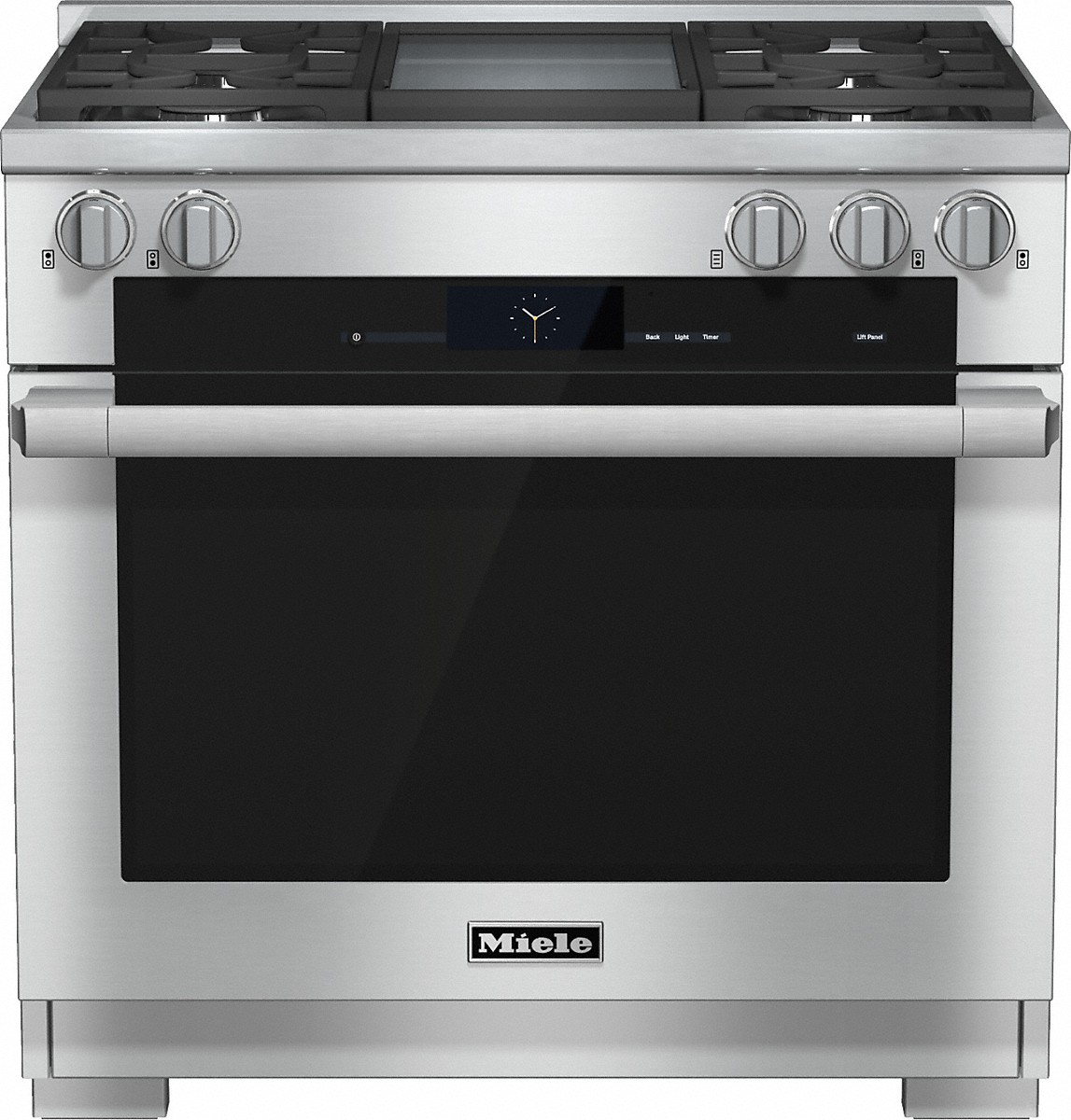 Miele - 5.8 cu. ft Dual Fuel Range in Stainless - HR 1936-2 LP