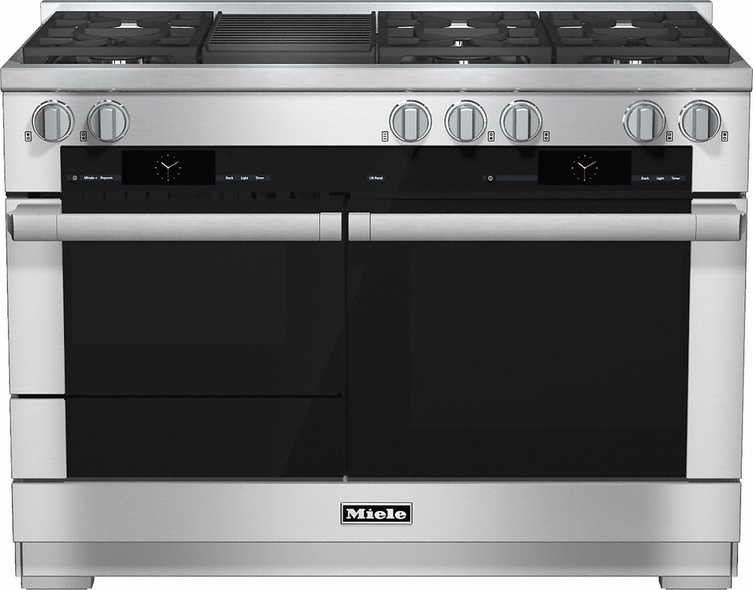 Miele - 4.7 cu. ft Dual Fuel Range in Stainless - HR 1955-2 G