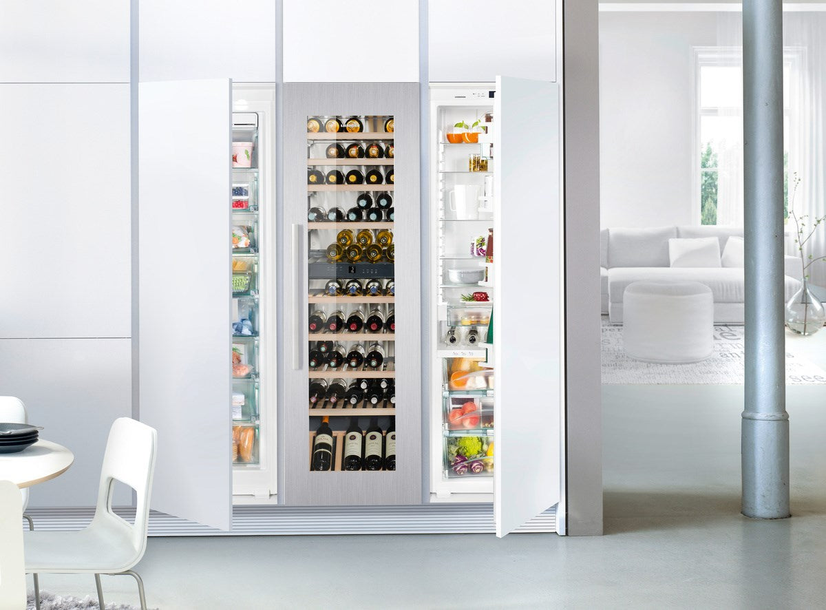 Liebherr - 21.9375 Inch 9 cu. ft Built In / Integrated Wine Fridge Refrigerator in Panel Ready - HW8000