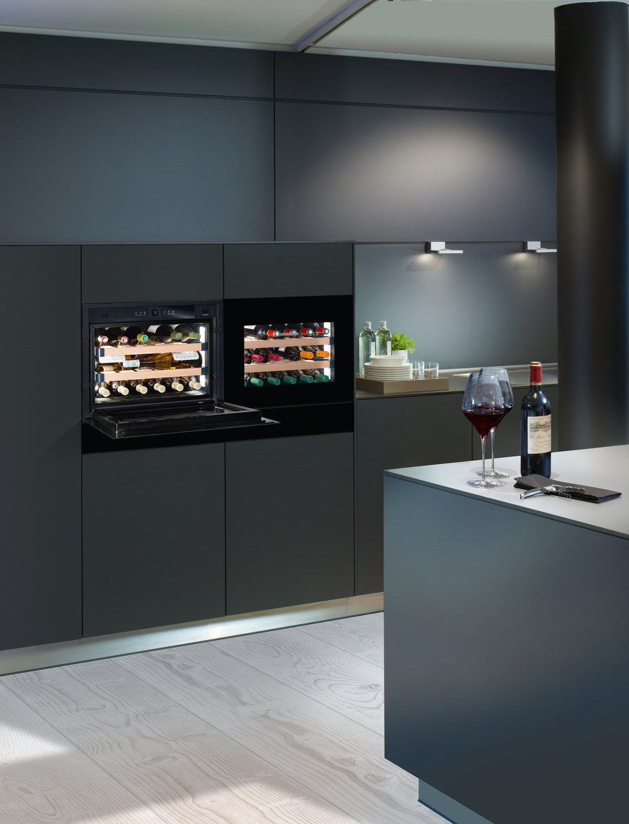 Liebherr - 21.875 Inch 1.6 cu. ft Built In / Integrated Wine Fridge Refrigerator in Black - HWGB1803