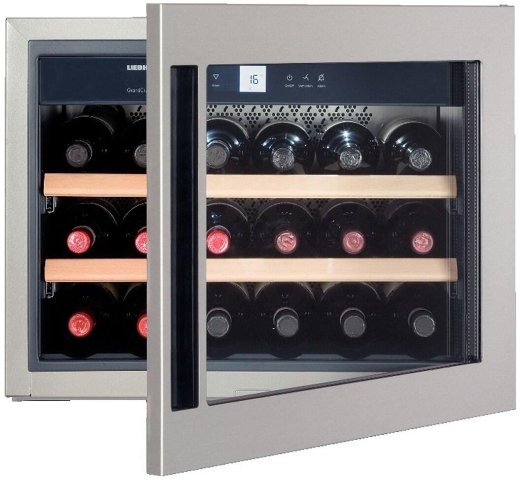 Liebherr - 21.9375 Inch 1.7 cu. ft Built In / Integrated Bottom Mount Wine Cabinet Refrigerator in Stainless - HWS1800