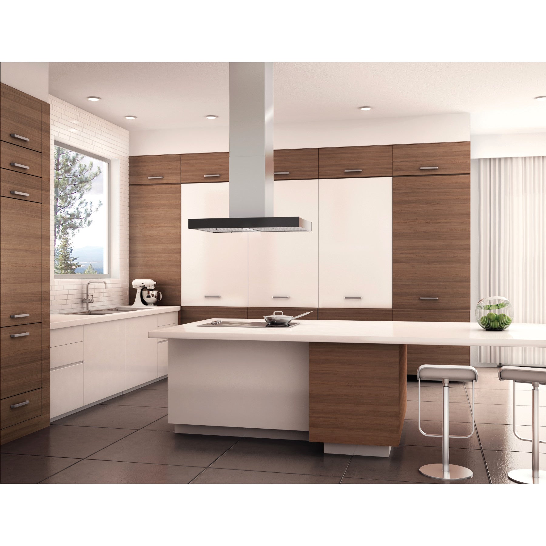 Best - 36 Inch 650 CFM Island Range Vent in Stainless - ICB3I36SBB