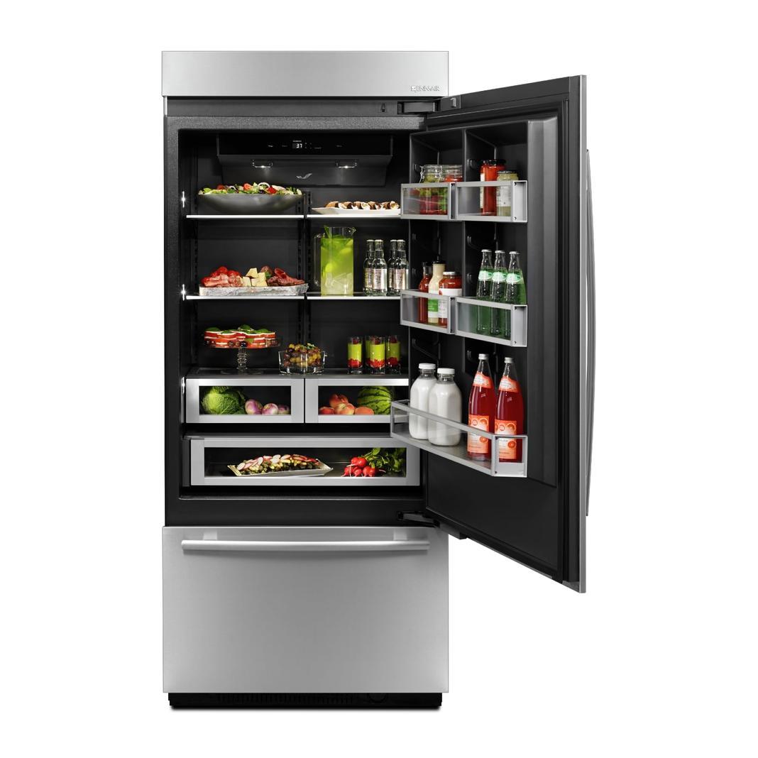 Jennair - 35.8 Inch 20.9 cu. ft Built In / Integrated Bottom Mount Refrigerator in Panel Ready - JB36NXFXRE