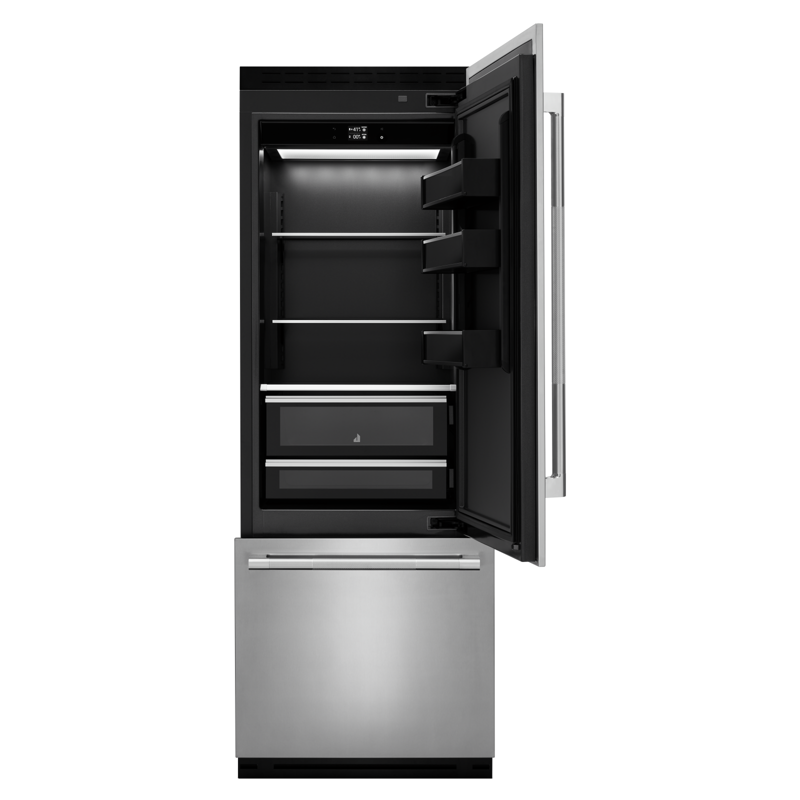 JennAir - 29.88 Inch 15.6 cu. ft Built In Bottom Mount Refrigerator in Panel Ready - JBBFR30NMX