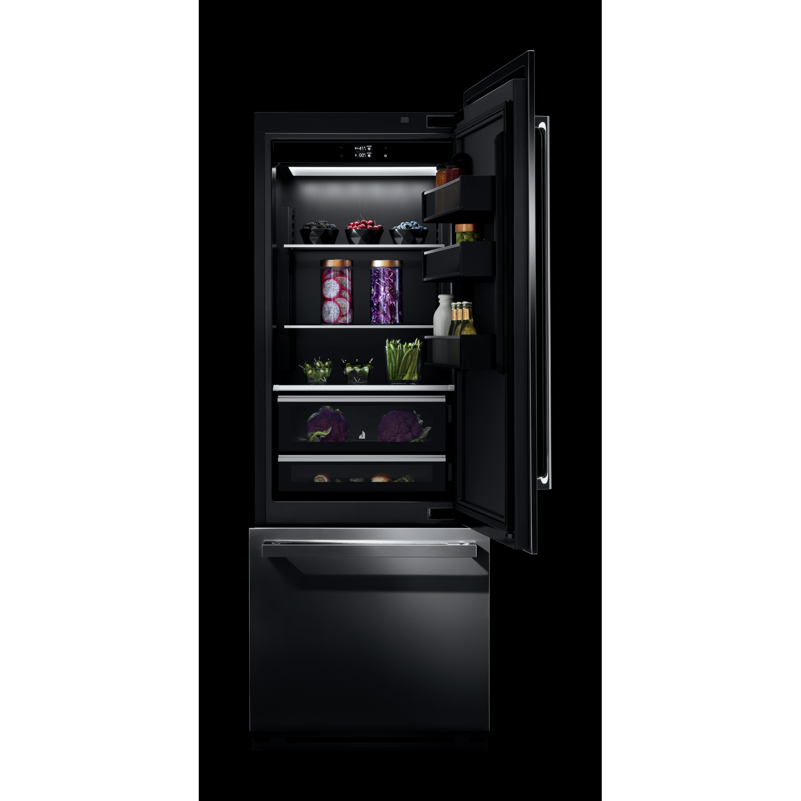 JennAir - 29.88 Inch 15.6 cu. ft Built In Bottom Mount Refrigerator in Panel Ready - JBBFR30NMX