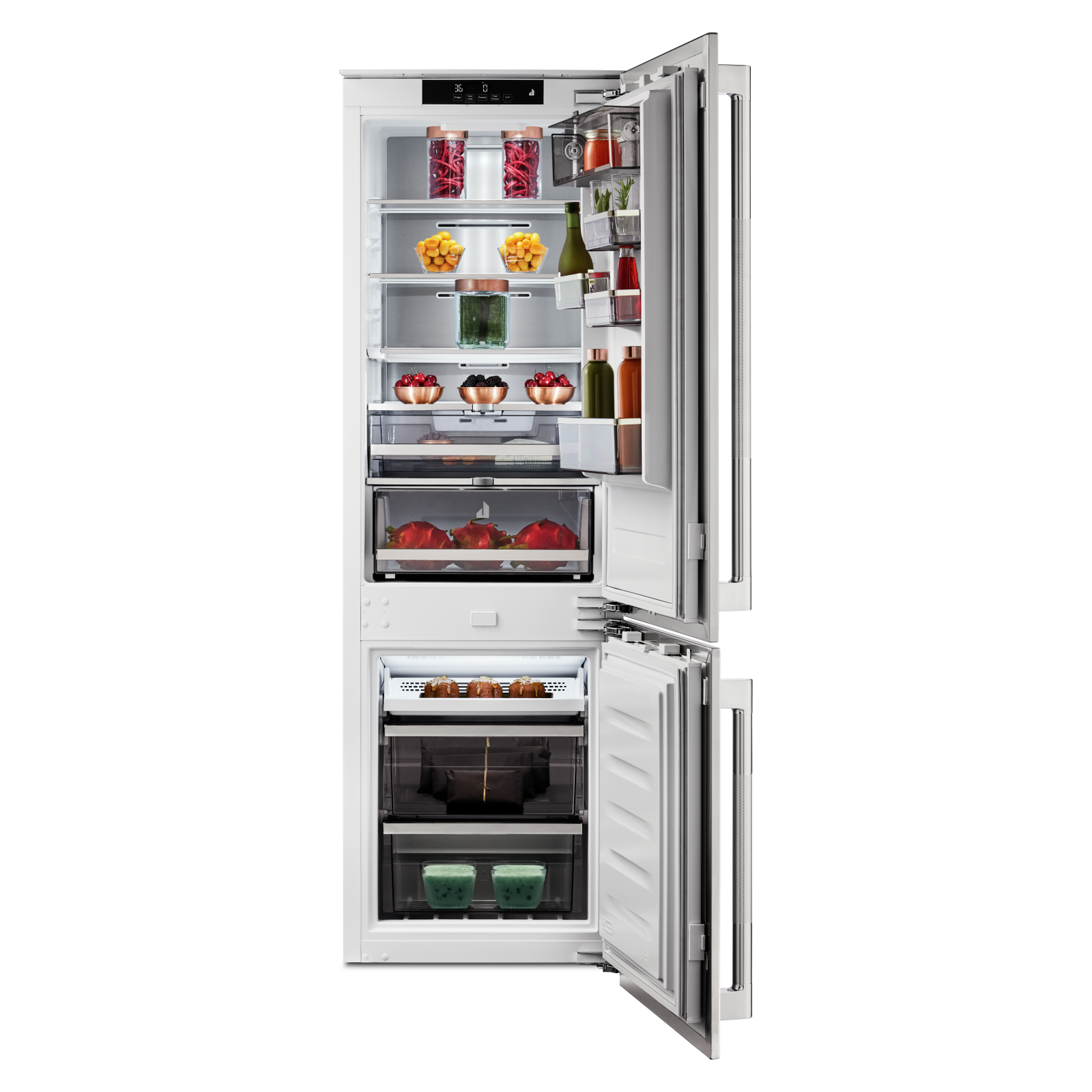 JennAir - 21.9375 Inch 8.8 cu. ft Built In / Integrated Bottom Mount Refrigerator in Panel Ready - JBBFX22NMX