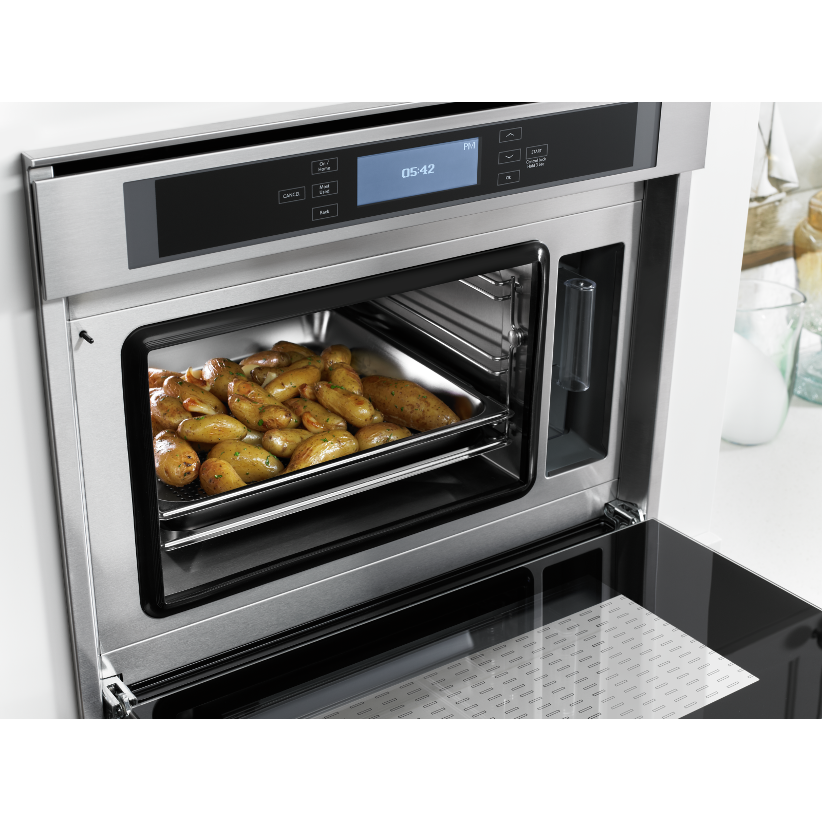 JennAir - 1.3 cu. ft Steam Wall Oven in Stainless - JBS7524BS