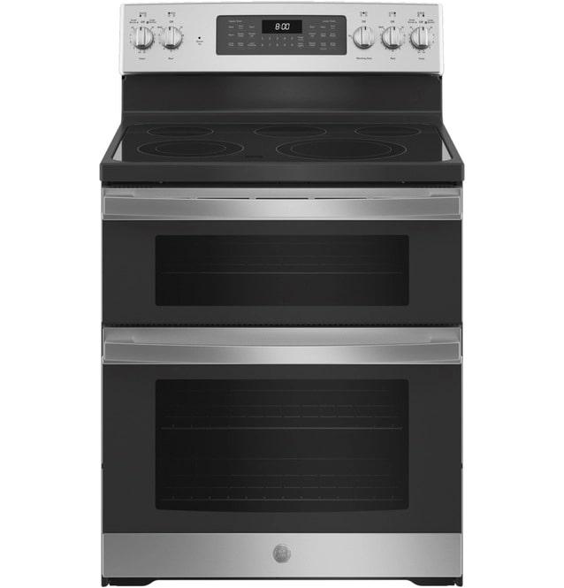 GE - 6.6 cu. ft Electric Range in Stainless - JBS86SPSS