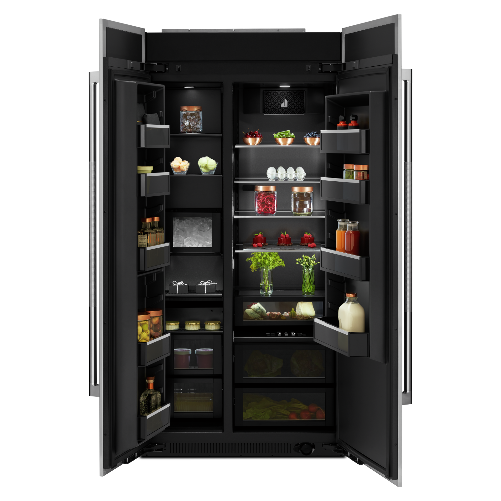 JennAir - 40.9375 Inch 25.5 cu. ft Built In / Integrated Side by Side Refrigerator in Panel Ready - JBSFS42NMX