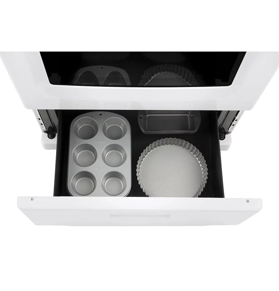 GE - 2.9 cu. ft Electric Range in White - JCAS300DMWW