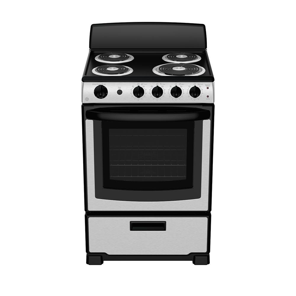 GE - 2.9 cu. ft Electric Range in Stainless - JCAS300RPSS