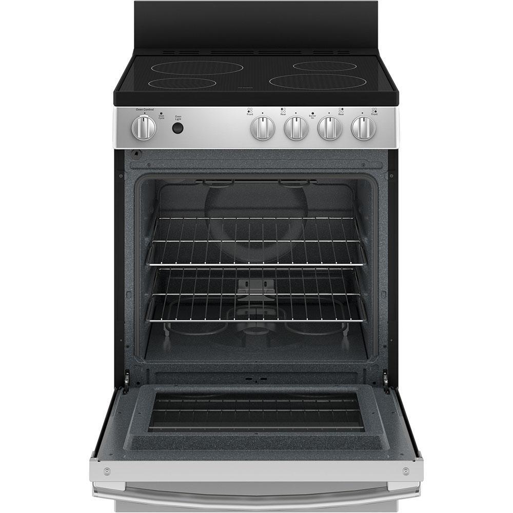 GE - 2.9 cu. ft Electric Range in Stainless - JCAS640RMSS