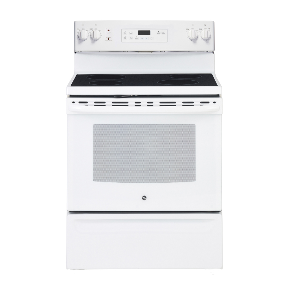 GE - 5 cu. ft Electric Range in White - JCB630DKWW