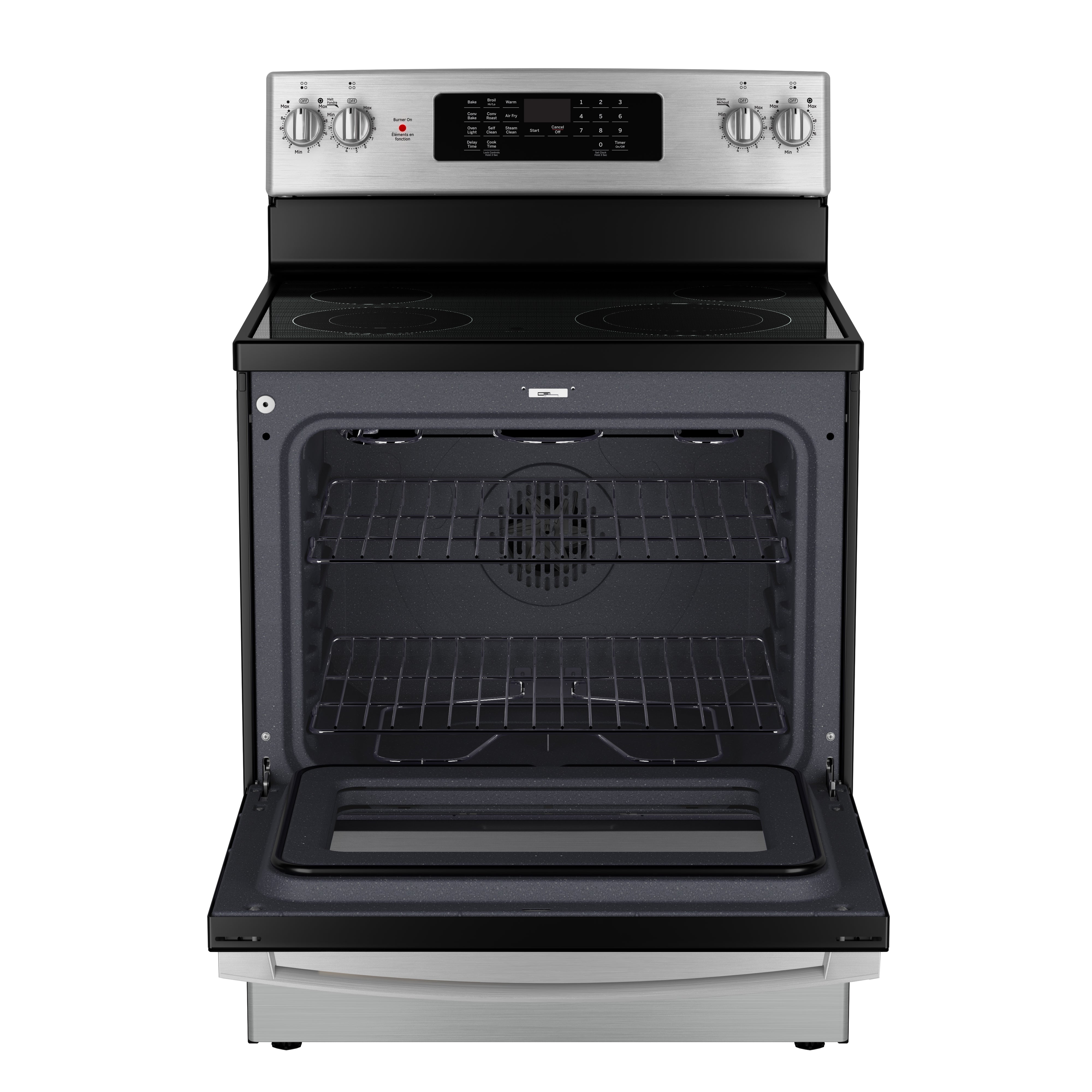 GE - 5 cu. ft Electric Range in Stainless - JCB830STSS