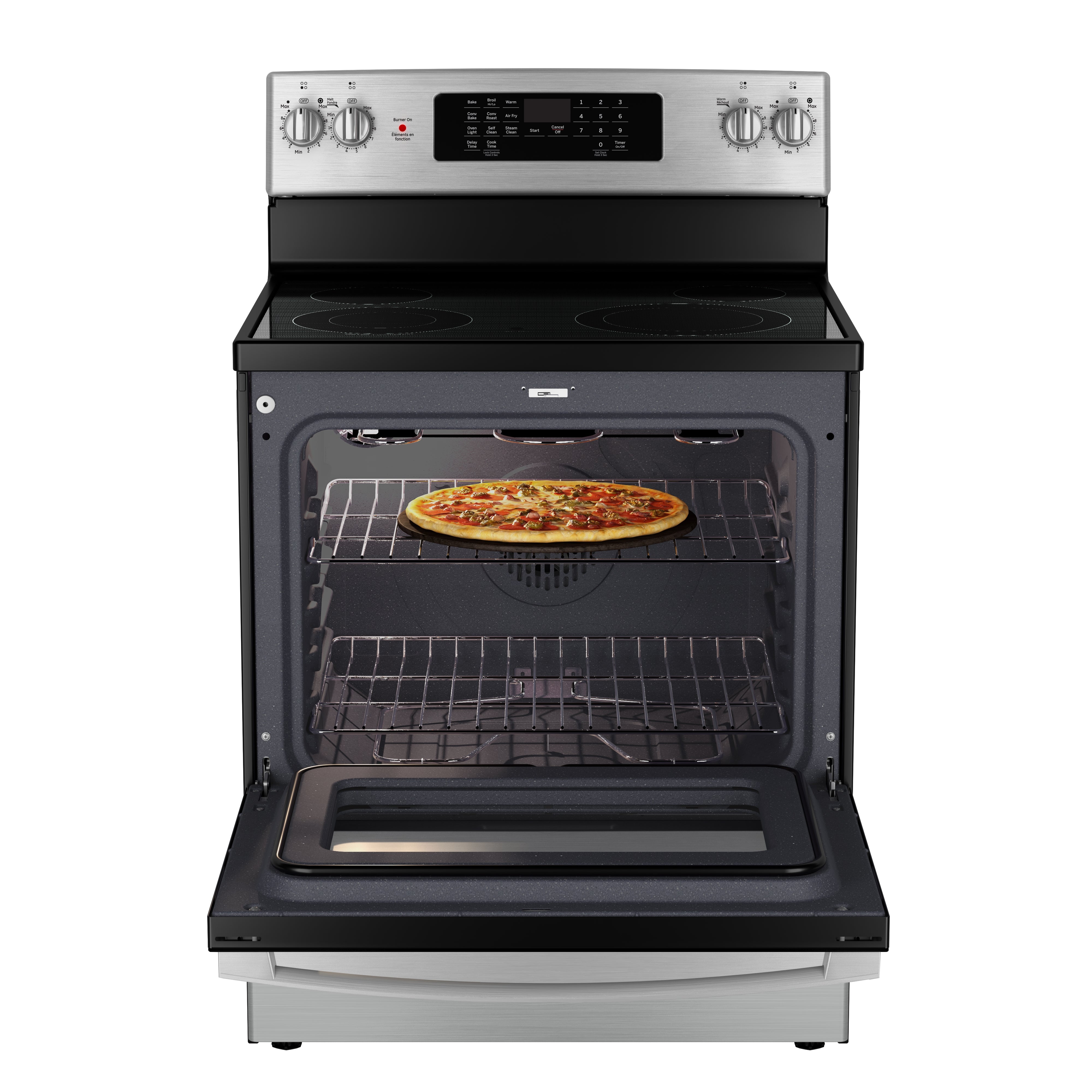 GE - 5 cu. ft Electric Range in Stainless - JCB830STSS