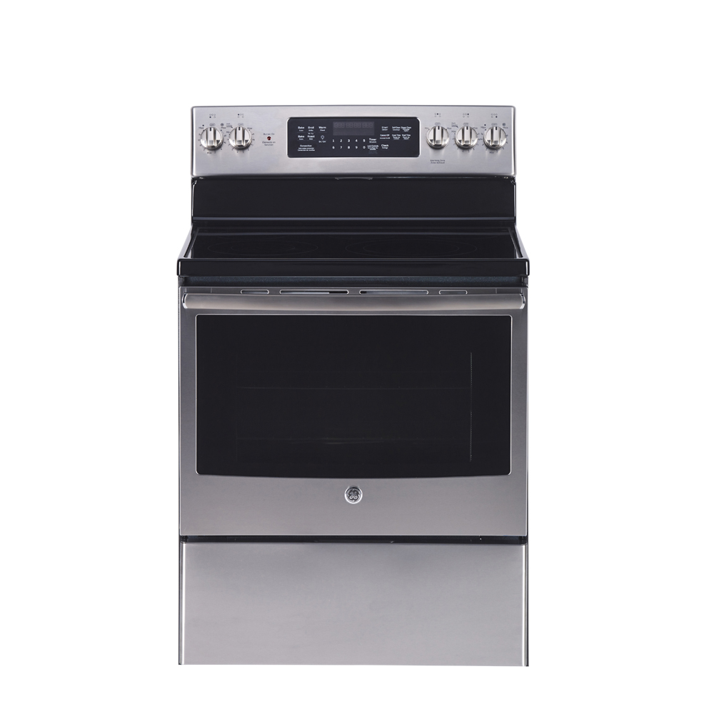 GE - 5 cu. ft Electric Range in Stainless - JCB840SKSS